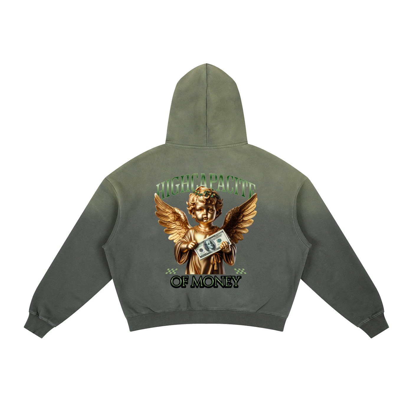 High Capacite Sunfade Boxy Fleece Hoodie