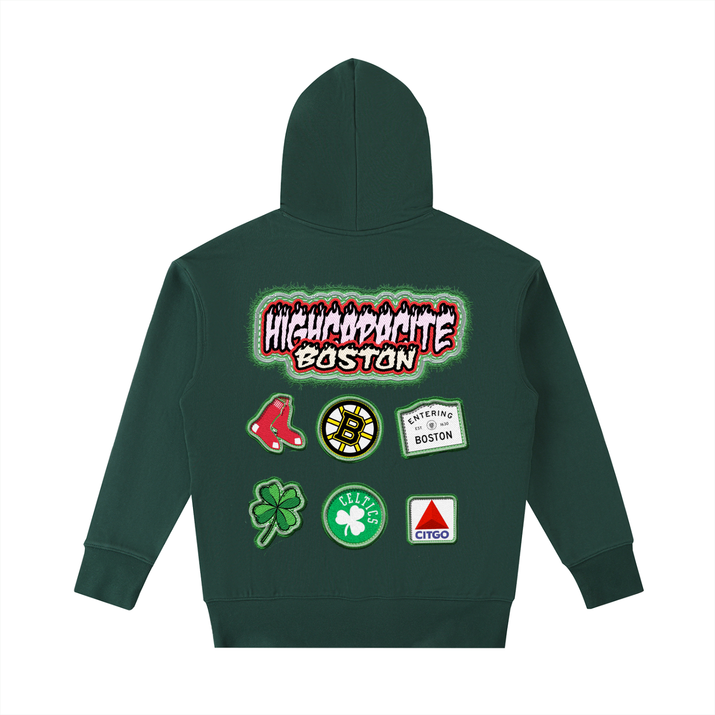 Boston Team  Heavyweight Cotton Hoodie