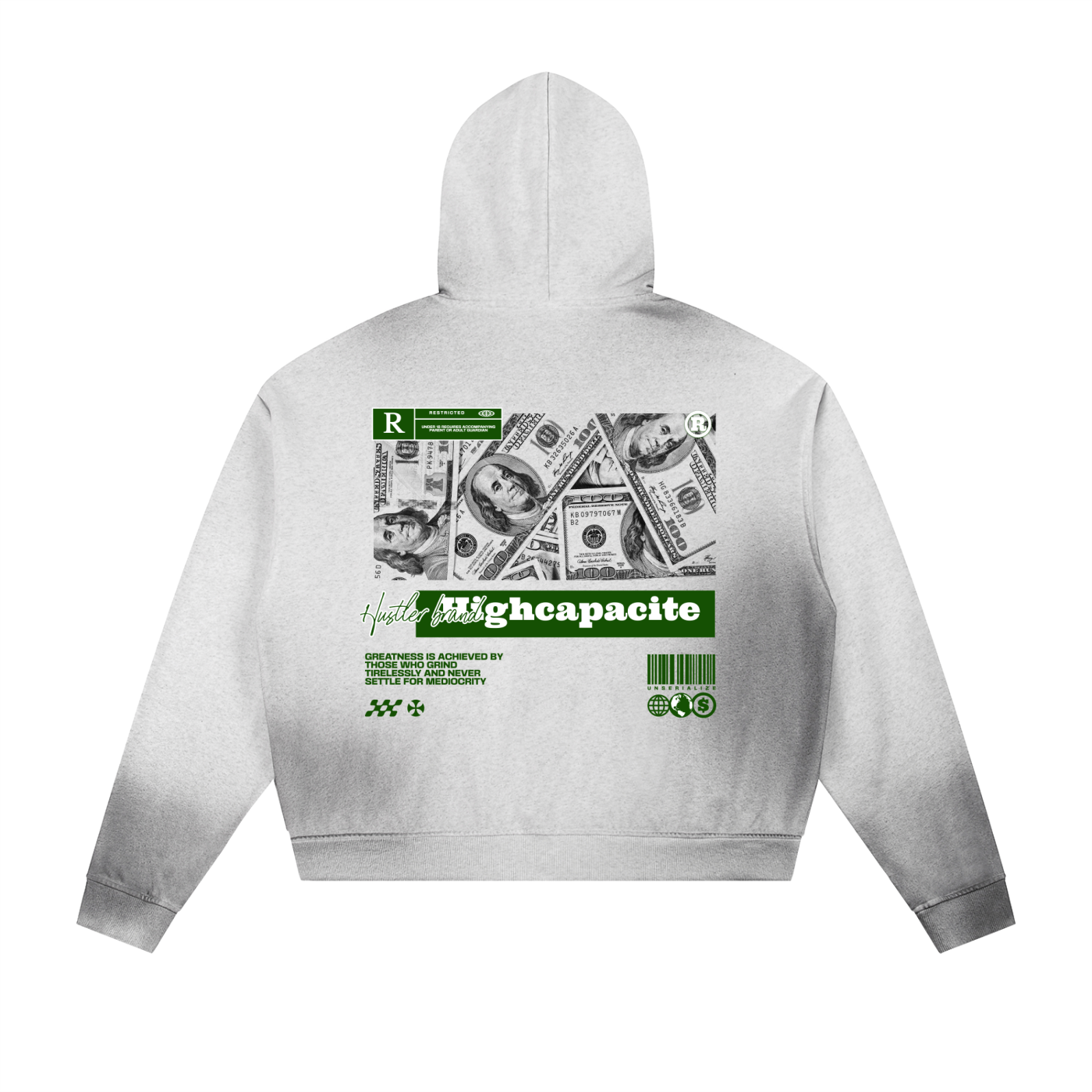 High Capacite Zip Hoodie