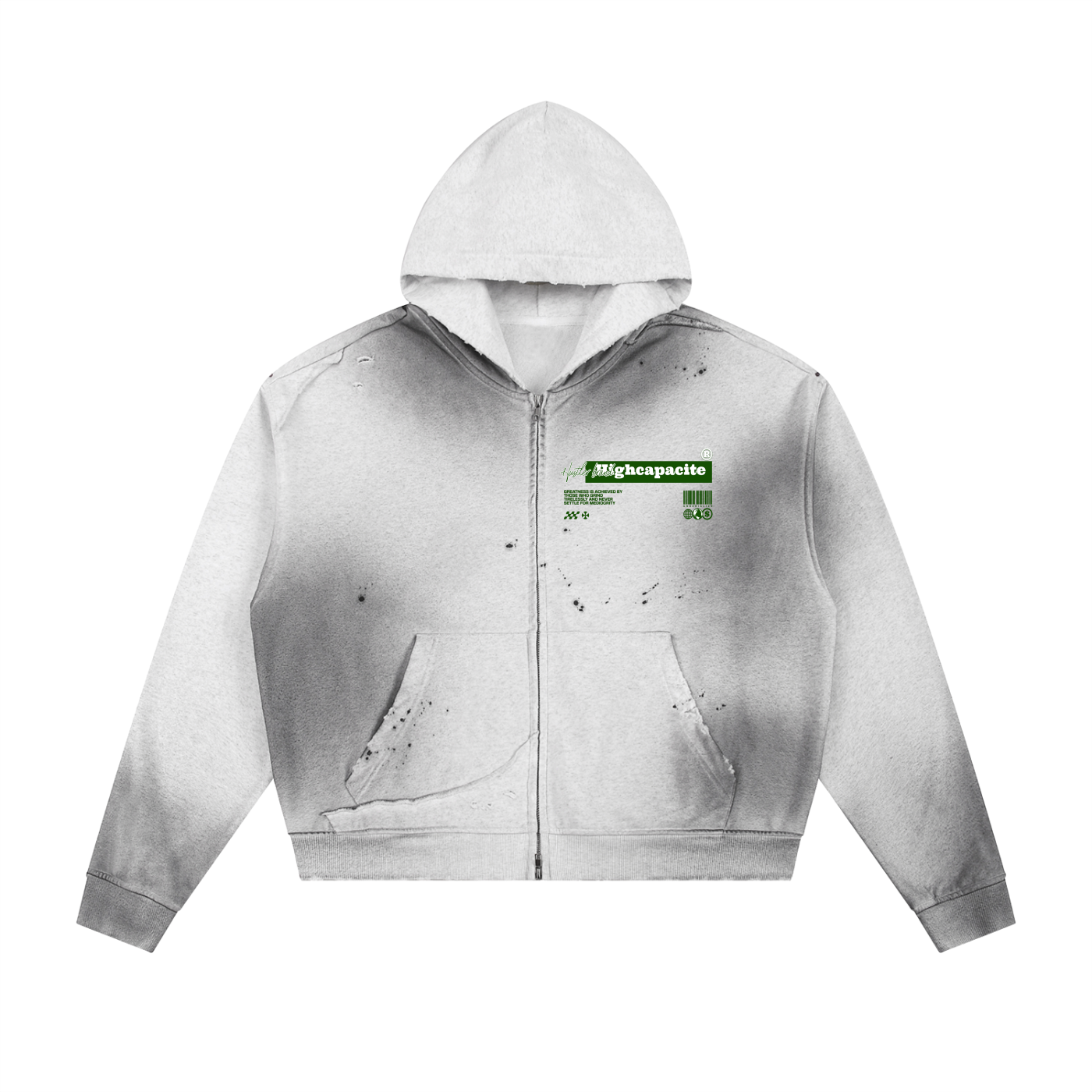 High Capacite Zip Hoodie