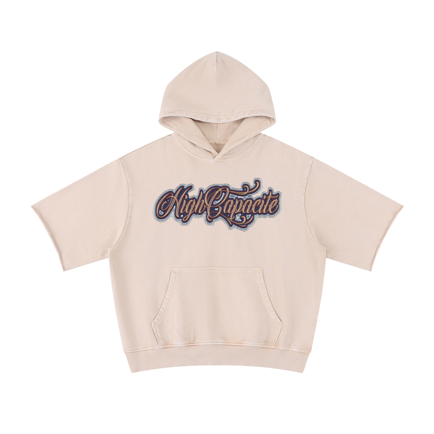 High Capacite  Wash Short Sleeve Hoodie