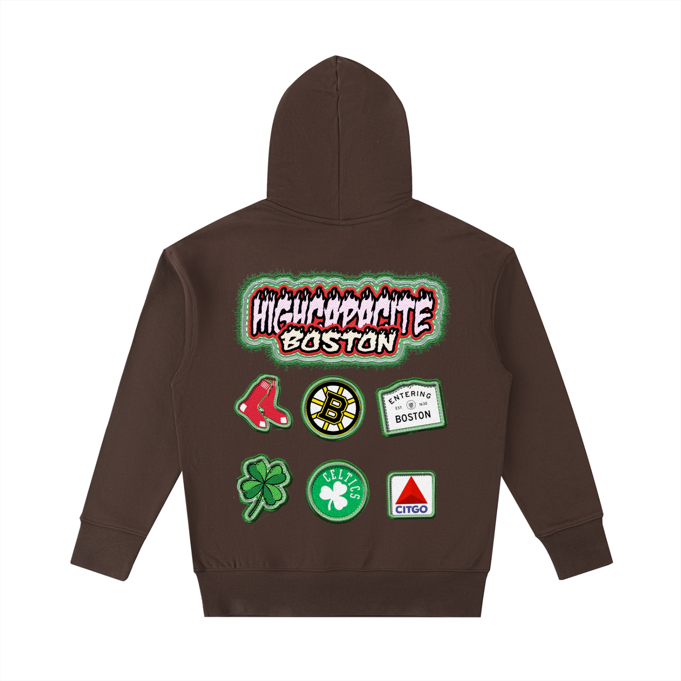 Boston Team  Heavyweight Cotton Hoodie