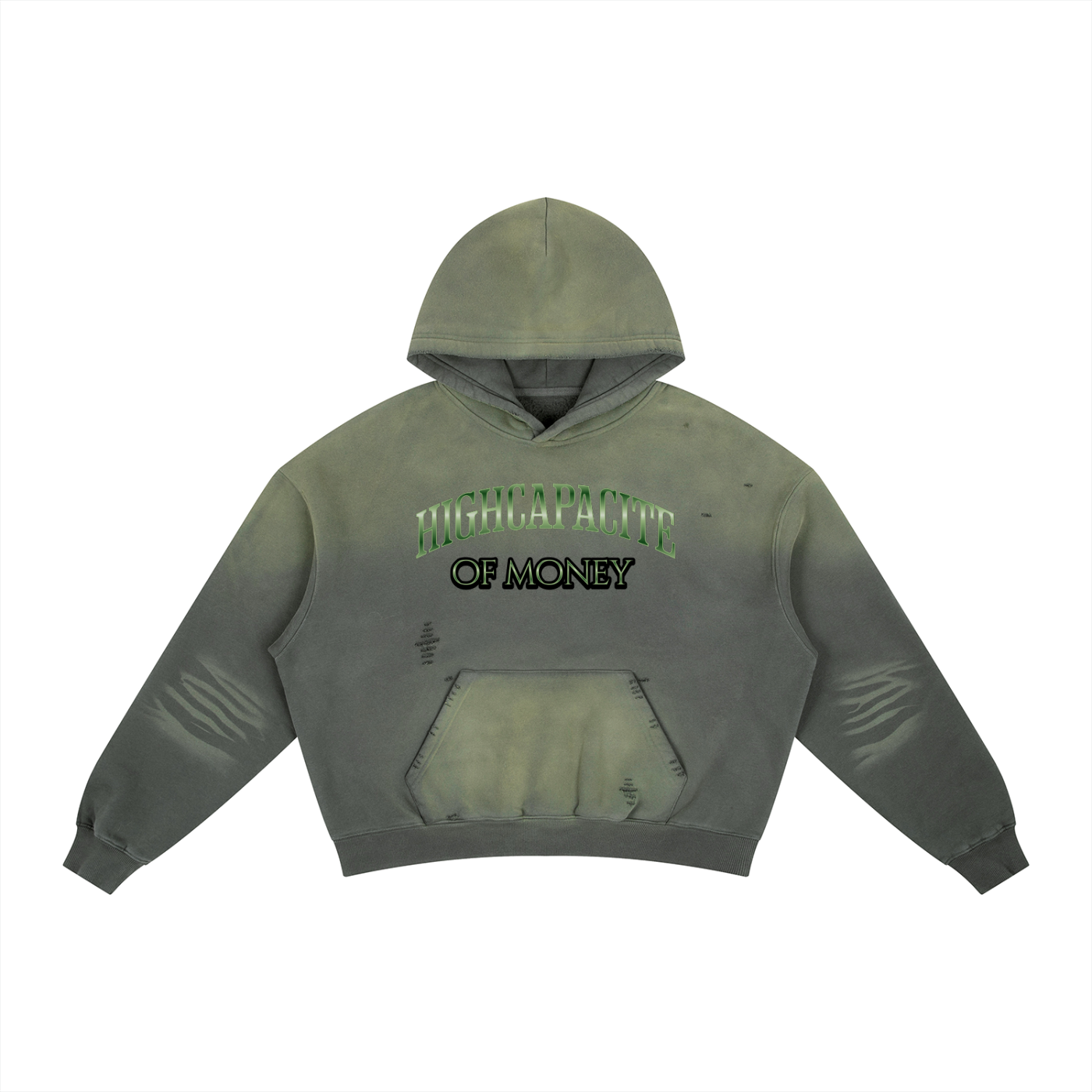 High Capacite  Sunfade Boxy Fleece Hoodie