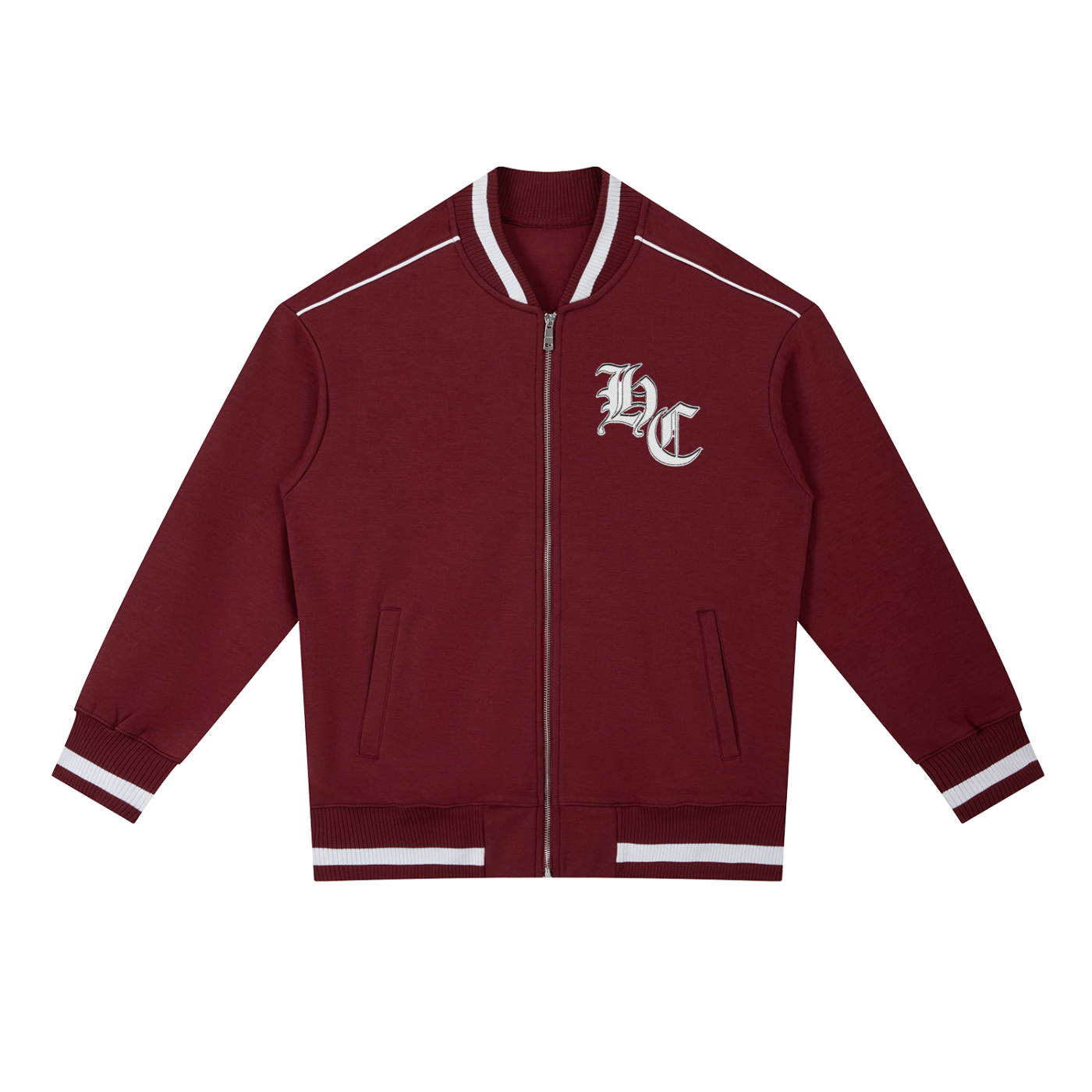 High Capacite  Piping Zip Bomber Jacket