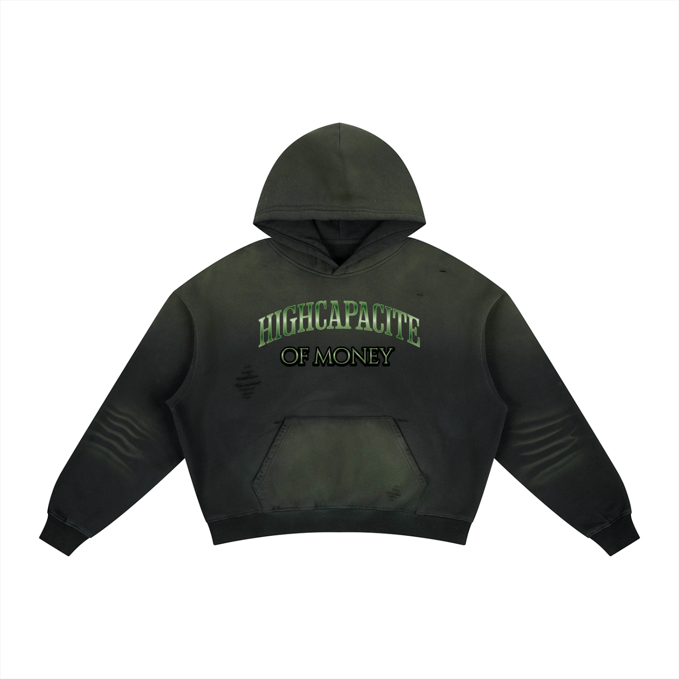 High Capacite  Sunfade Boxy Fleece Hoodie