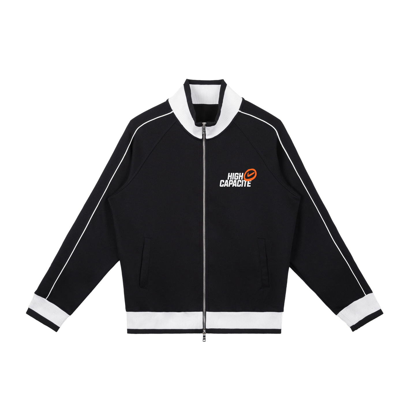 Highcapacite circle  Sleeve Zip Track Jacket