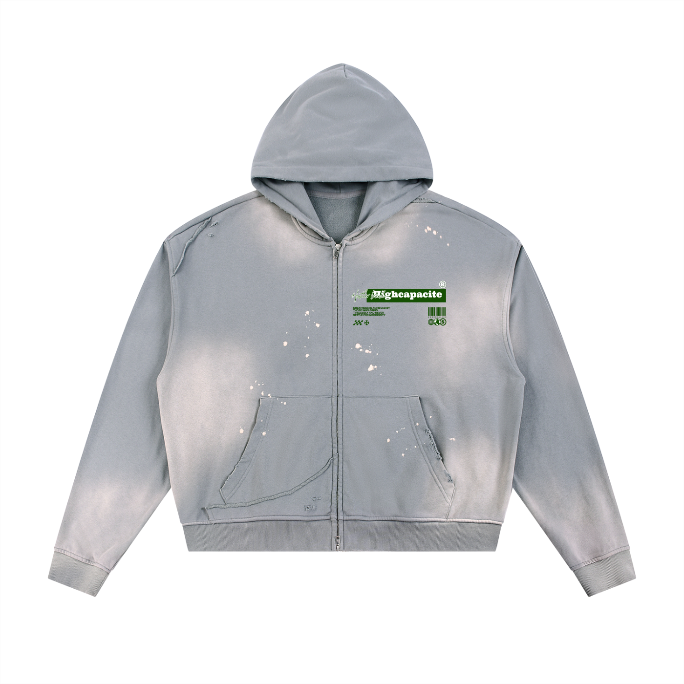 High Capacite Zip Hoodie