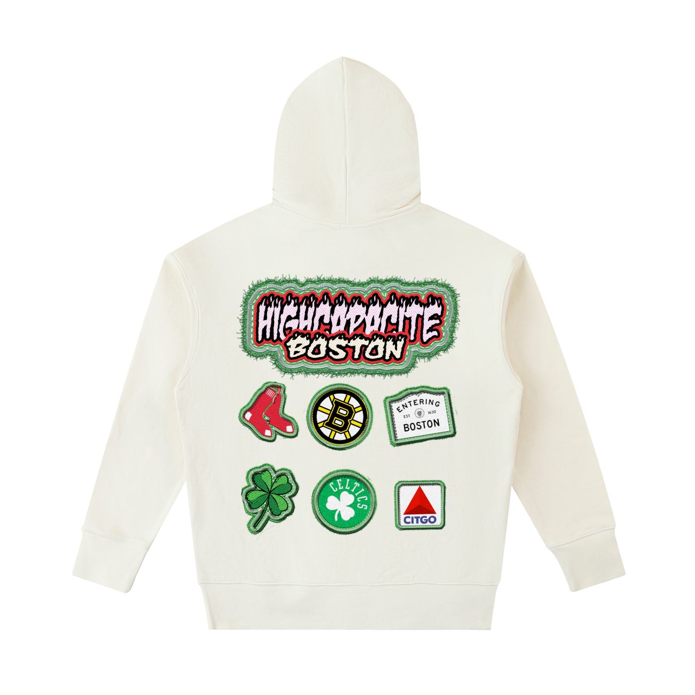 Boston Team  Heavyweight Cotton Hoodie