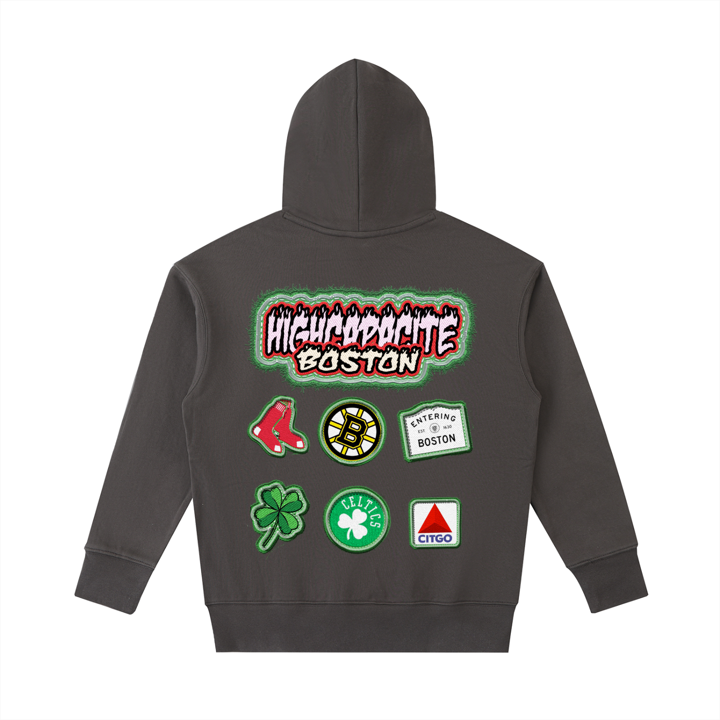 Boston Team  Heavyweight Cotton Hoodie