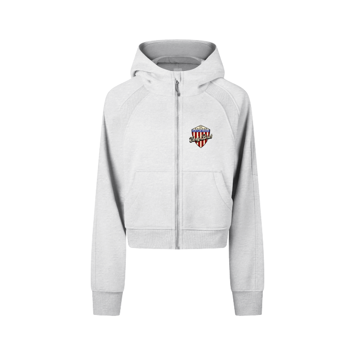 Earlybirds Flag Cropped Zip-Through Hoodie