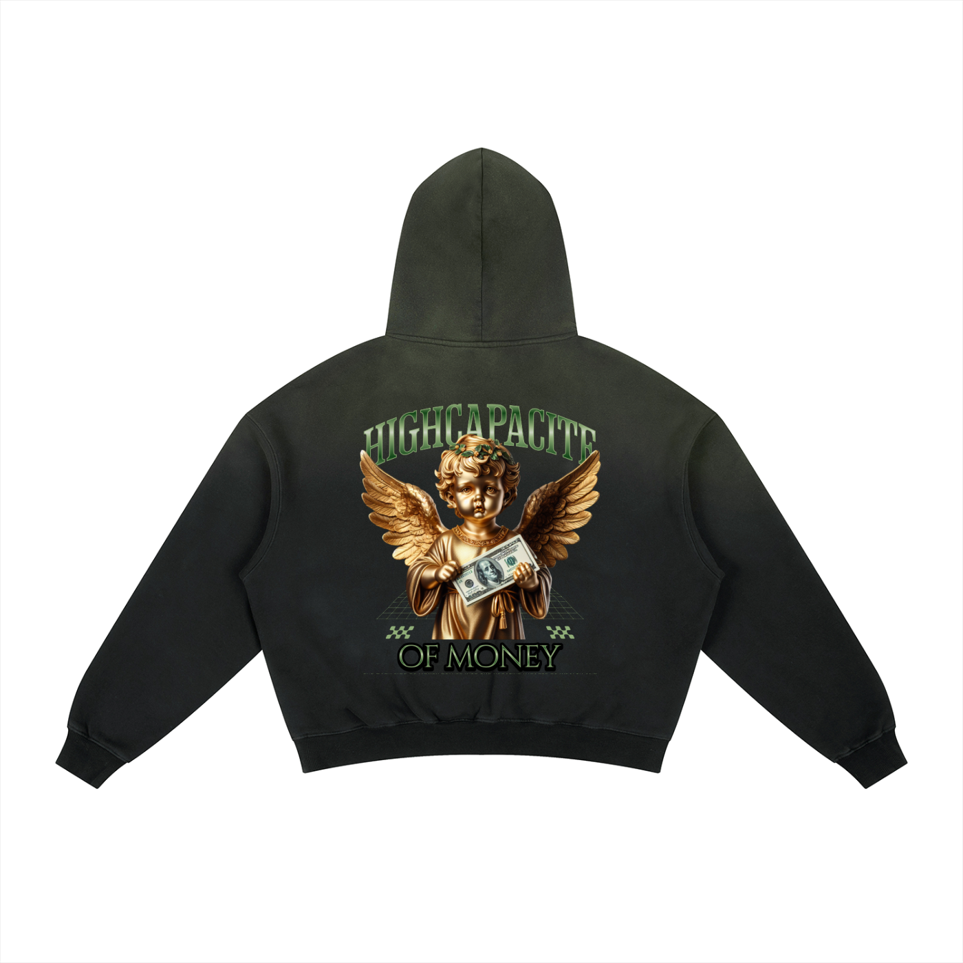 High Capacite  Sunfade Boxy Fleece Hoodie