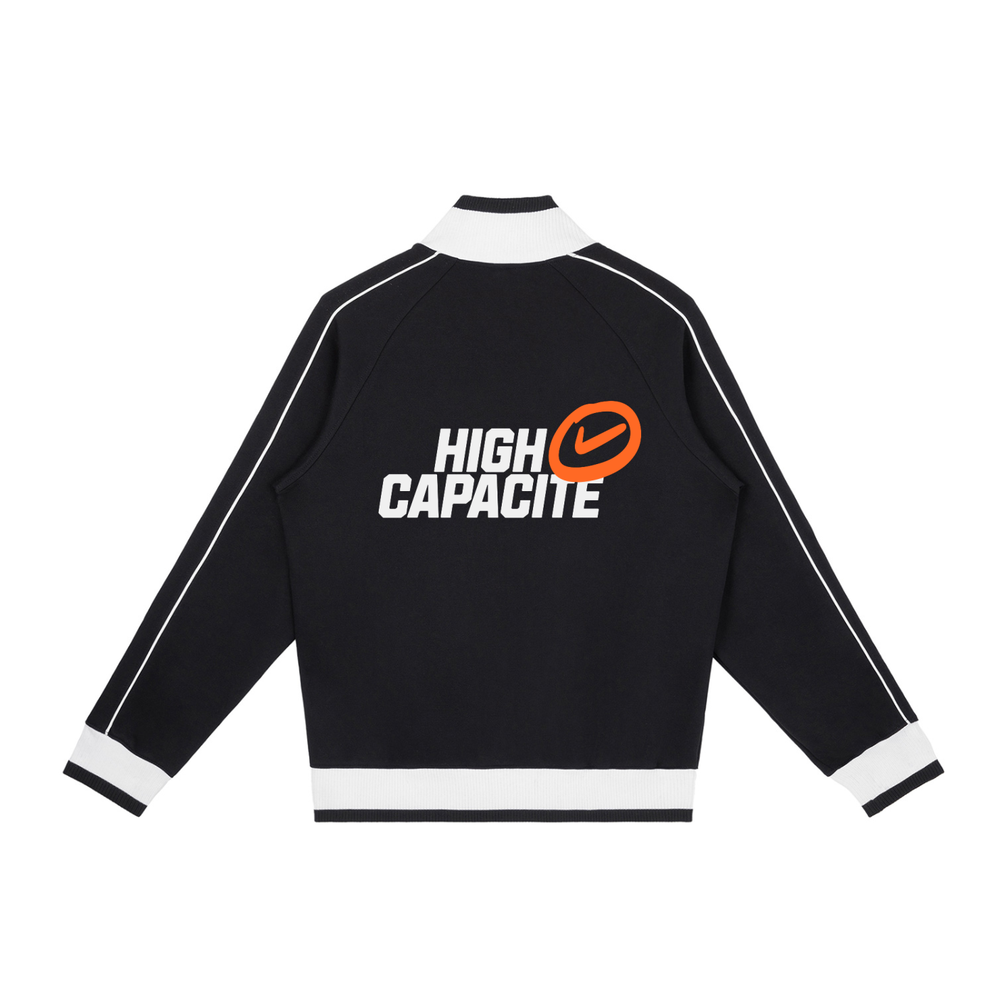 Highcapacite circle  Sleeve Zip Track Jacket