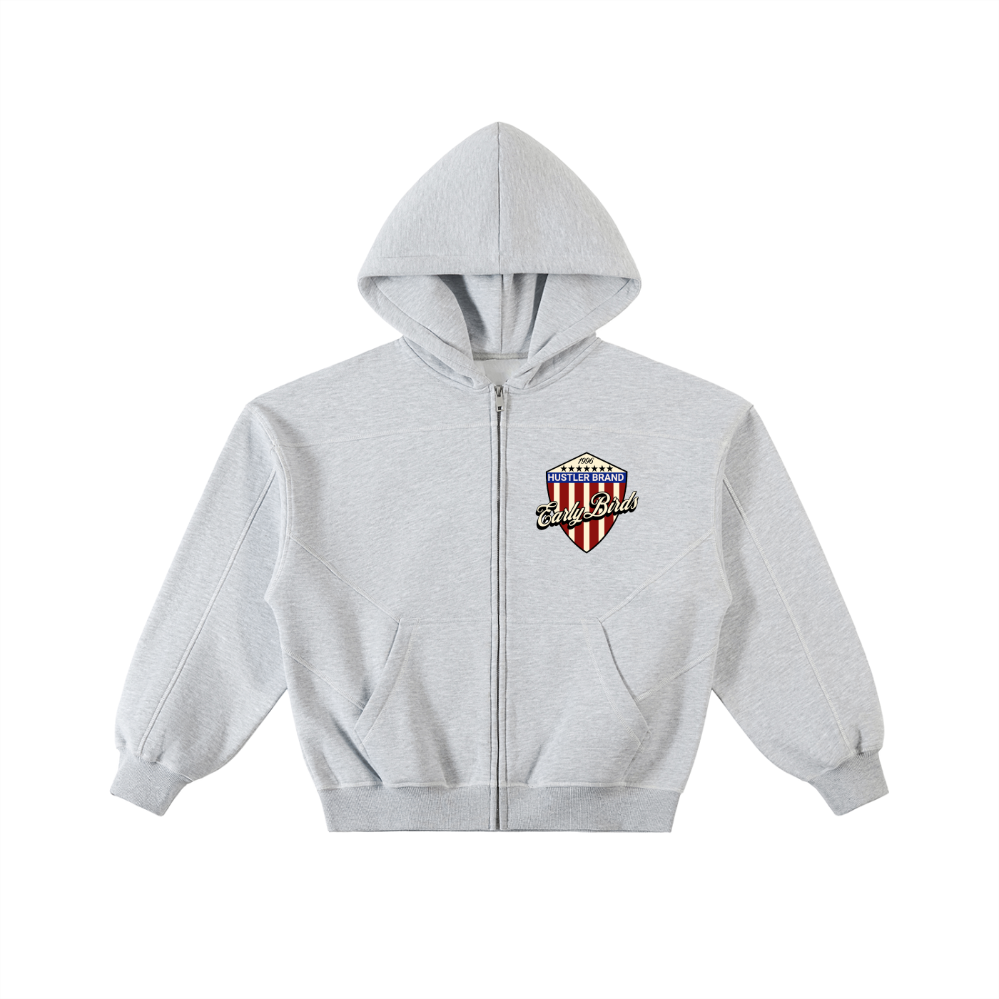 Earlybirds Stitched Boxy Fleece Zip Hoodie