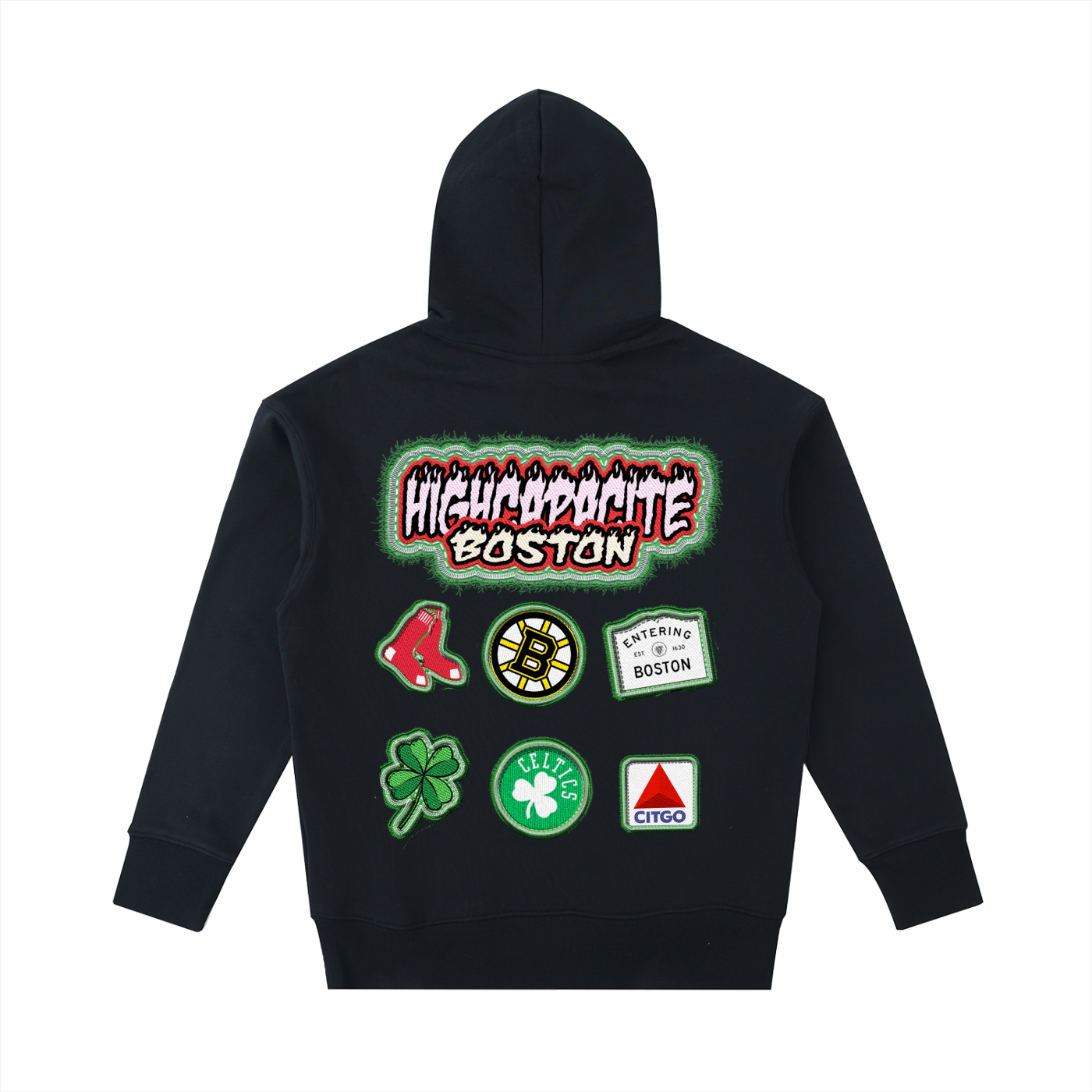 Boston Team  Heavyweight Cotton Hoodie